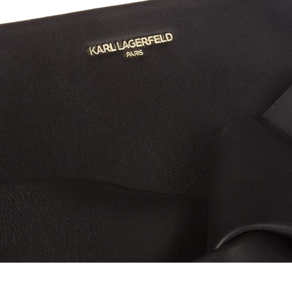 Karl Lagerfeld Sandra black leather tote BNWT - Picture 3 of 10